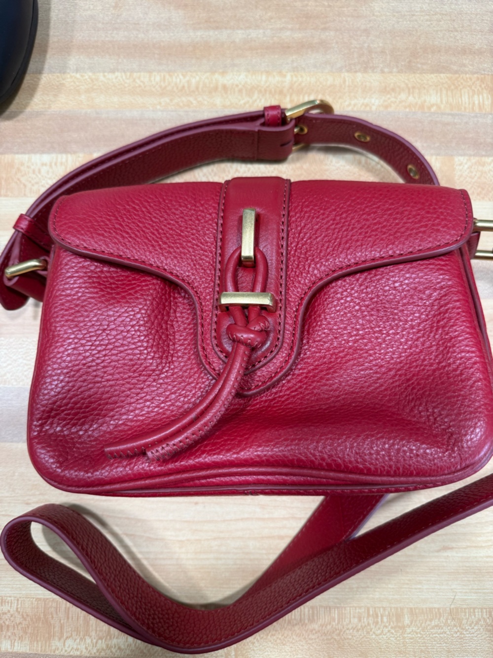 Vince Camuto Crossbody Bag - Classic Pebbled Leather